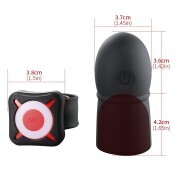 OTOUCH - Super Striker Lengthening Penis Sleeve with Vibrations - Black - Image 4