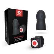 OTOUCH - Super Striker Lengthening Penis Sleeve with Vibrations - Black - Image 5