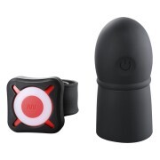 OTOUCH - Super Striker Lengthening Penis Sleeve with Vibrations - Black - Image 1