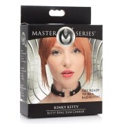Kinky Kitty Ring Slim Choker - Black - Image 4