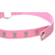 Kinky Kitty Ring Slim Choker - Pink - Image 2