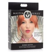 Kinky Kitty Ring Slim Choker - Pink - Image 4