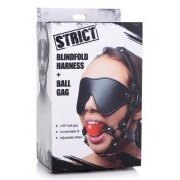 Kinky Adjustable Harness With Blindfold And Ball Gag - Image 4