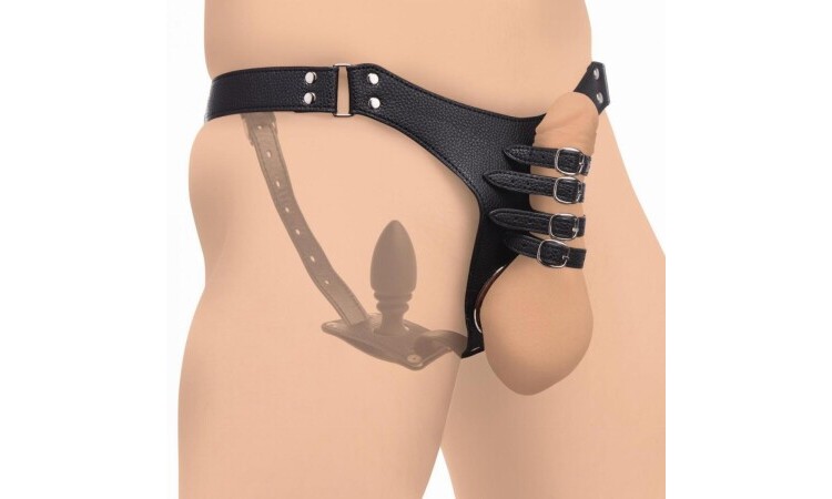 Penis Chastity Belt With Silicone Anal Plug - Image 2