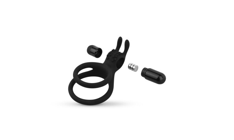Share Ring - Double Vibrating Cock Ring with Rabbit Ears - Image 7