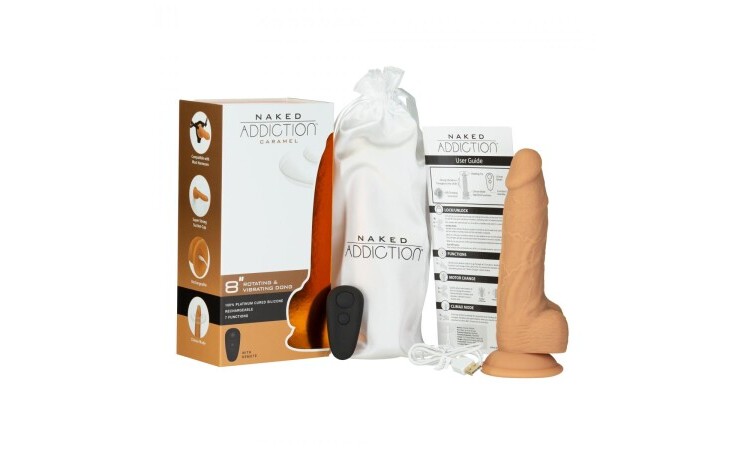 Naked Addiction Rotating And Vibrating Dildo - 20 cm - Image 5