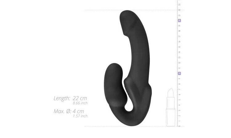 No-Parts - Morgan Strapless Strap-On Dildo - 22 cm - Black - Image 12