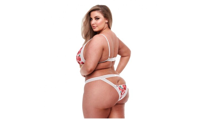 Baci - White Floral & Lace 2-pcs Bra Set - Curvy - Image 2