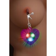 Charmed - Heart Adjustable Nipple Clamps with LED Lights - Image 3
