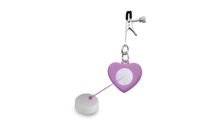 Charmed - Heart Adjustable Nipple Clamps with LED Lights - Image 4