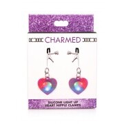Charmed - Heart Adjustable Nipple Clamps with LED Lights - Image 5