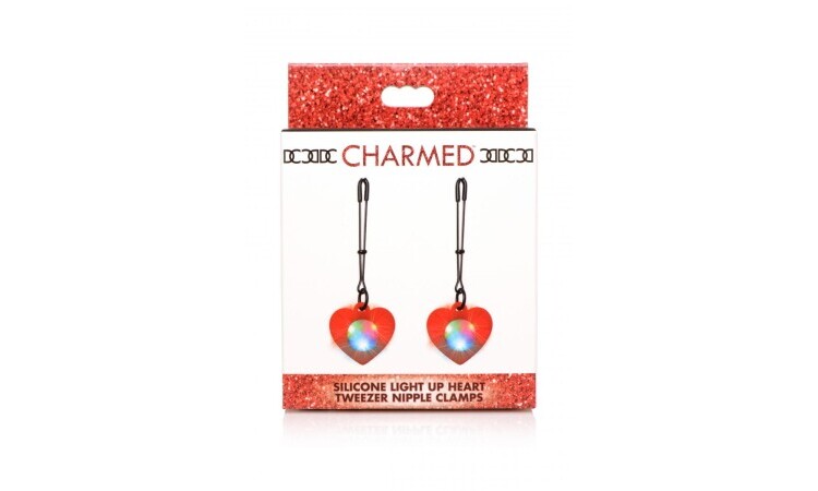 Charmed - Heart Tweezer Nipple Clamps with LED Lights - Image 4