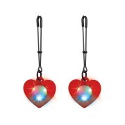 Charmed - Heart Tweezer Nipple Clamps with LED Lights - Image 1