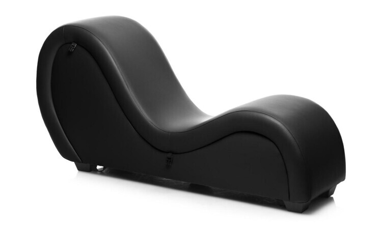 Kinky Sex Sofa With Cuffs And 2 Position Pillows - Black - Image 3