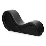Kinky Sex Sofa With Cuffs And 2 Position Pillows - Black - Image 3