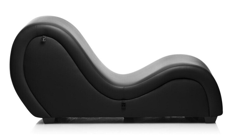 Kinky Sex Sofa With Cuffs And 2 Position Pillows - Black - Image 4