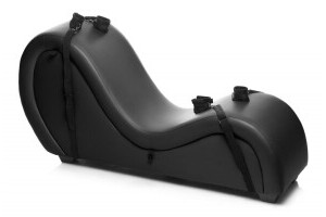 Kinky Sex Sofa With Cuffs And 2 Position Pillows - Black