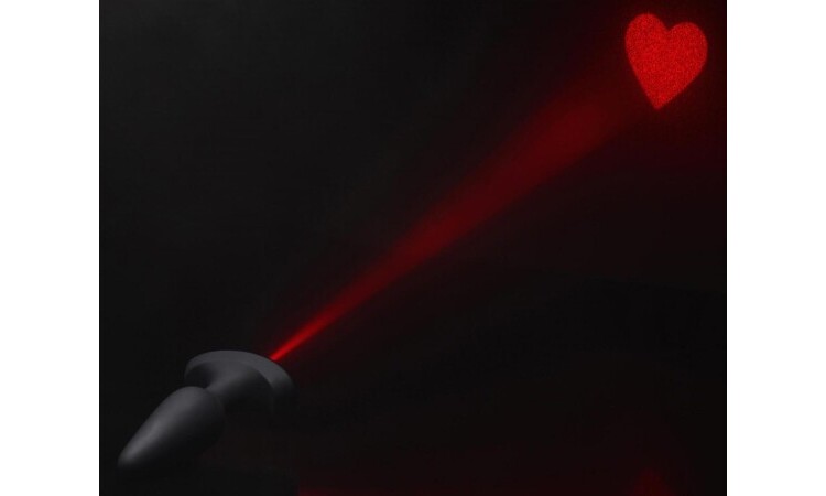 Laser Heart Silicone Anal Plug - Medium - Image 5