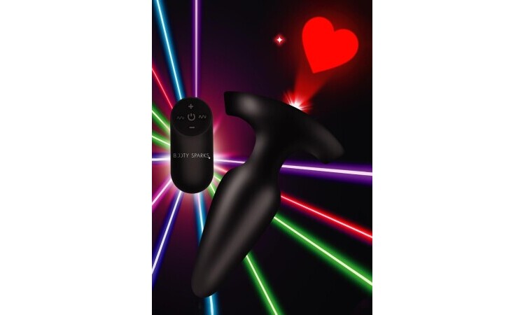 Laser Heart Silicone Anal Plug - Medium - Image 6
