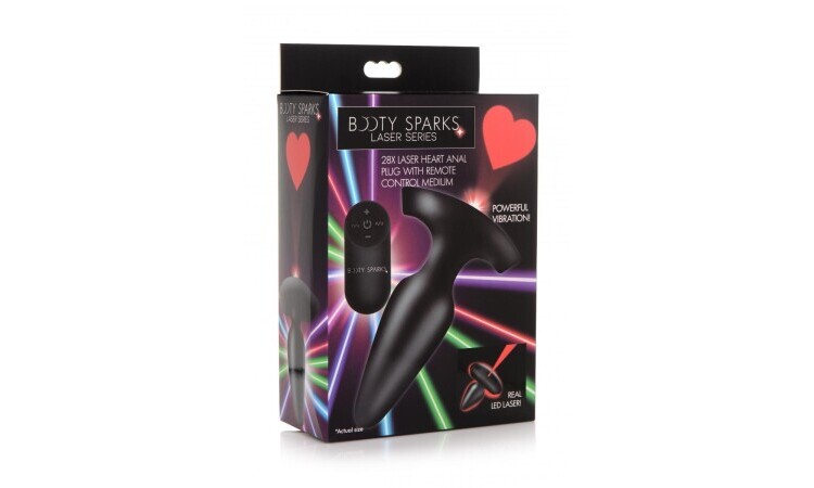 Laser Heart Silicone Anal Plug - Medium - Image 7