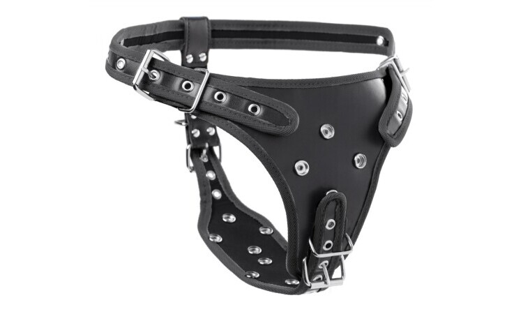 Double Penetration Strap On Harness - Black - Image 2