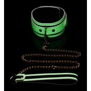 Kink in the Dark - Glow-In-The-Dark Collar With Belt - Image 3