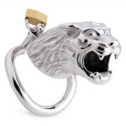 Tiger King Cock Cage With Lock - Image 1
