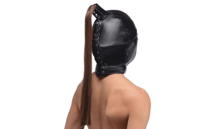 Bondage Hood With Ponytail - Image 2