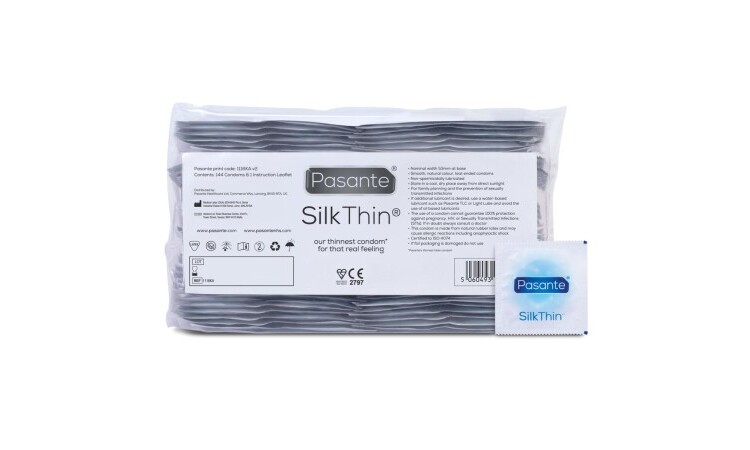 Pasante Silk Thin Condoms - 144 Pieces - Image 1
