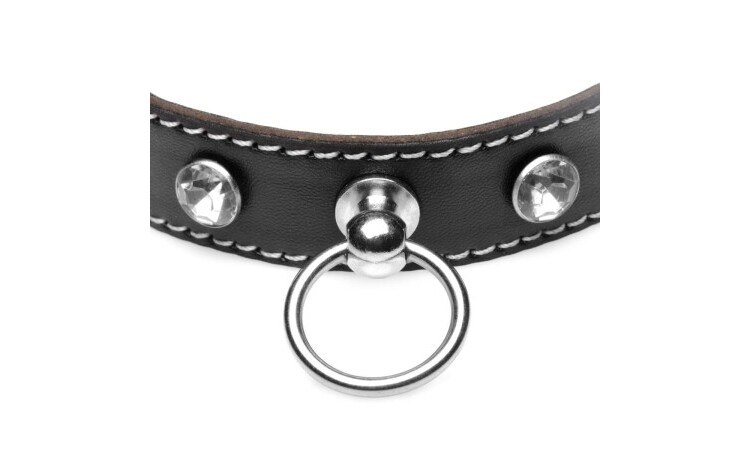 Diamond Choker with O-Ring - Black - Image 3