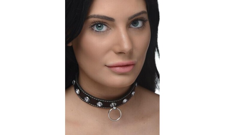 Diamond Choker with O-Ring - Black - Image 5