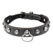 Diamond Choker with O-Ring - Black - Image 1