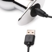 Chrome Blast Rechargeable Butt plug with Remote Control - Large - Image 4