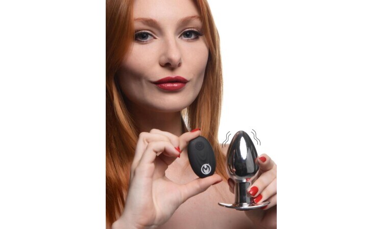 Chrome Blast Rechargeable Butt plug with Remote Control - Large - Image 5