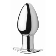 Chrome Blast Rechargeable Butt plug with Remote Control - Large - Image 1