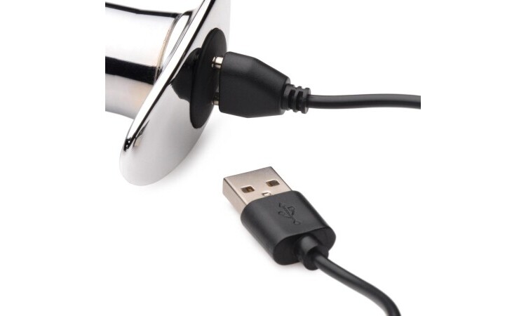 Chrome Blast Rechargeable Butt plug with Remote Control - Small - Image 3