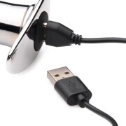Chrome Blast Rechargeable Butt plug with Remote Control - Small - Image 3