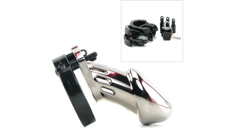 CB-6000 Chastity Cage - Chrome - 35 mm - Image 2