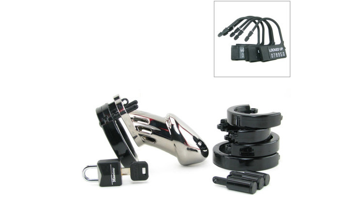 CB-6000 Chastity Cage - Chrome - 35 mm - Image 4