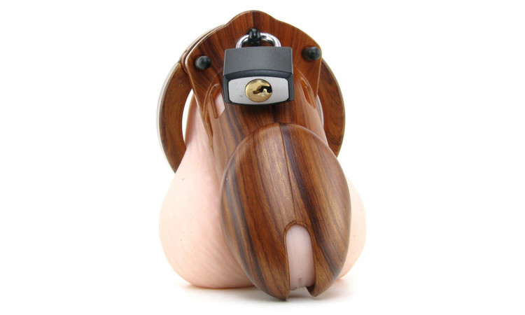 CB-6000 Chastity Cage - Wood - 35 mm - Image 5