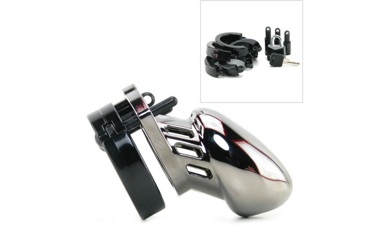 CB-6000S Chastity Cage - Chrome - 35 mm - Image 2