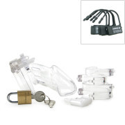 CB-6000 Chastity Cage - Clear - 37 mm - Image 4