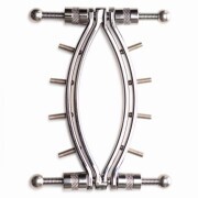 Spread 'Em Poker Vagina Clamp with Adjustable Pressure Screws - Image 1