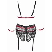 Bra Bondage Garter Set - Black - Image 5