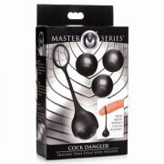 Cock Dangler Silicone Penis Pendant with Weights - Black - Image 5