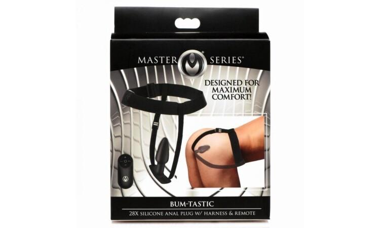 Bum-Tastic Vibrating Anal Plug with Harness & Remote Control - Image 7