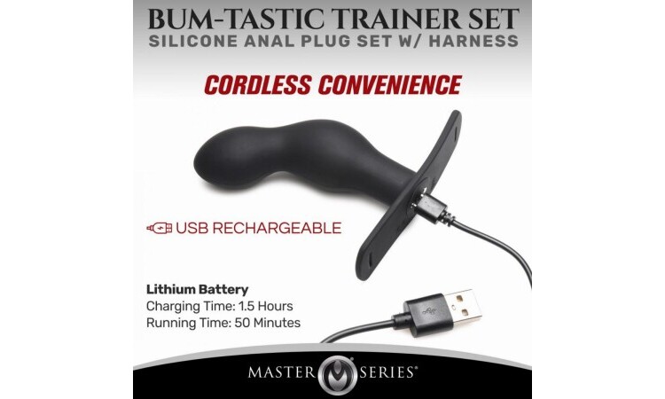 P-Spot Plugger Anal Plug with Harness & Remote Control - Image 5