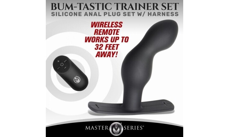 P-Spot Plugger Anal Plug with Harness & Remote Control - Image 2