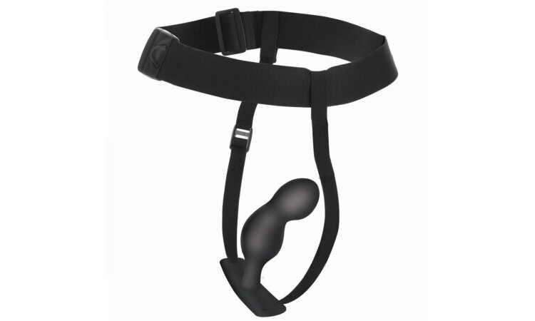 P-Spot Plugger Anal Plug with Harness & Remote Control - Image 1