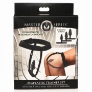 Bum-Tastic Anal Plug Set with Harness - Black - Image 7